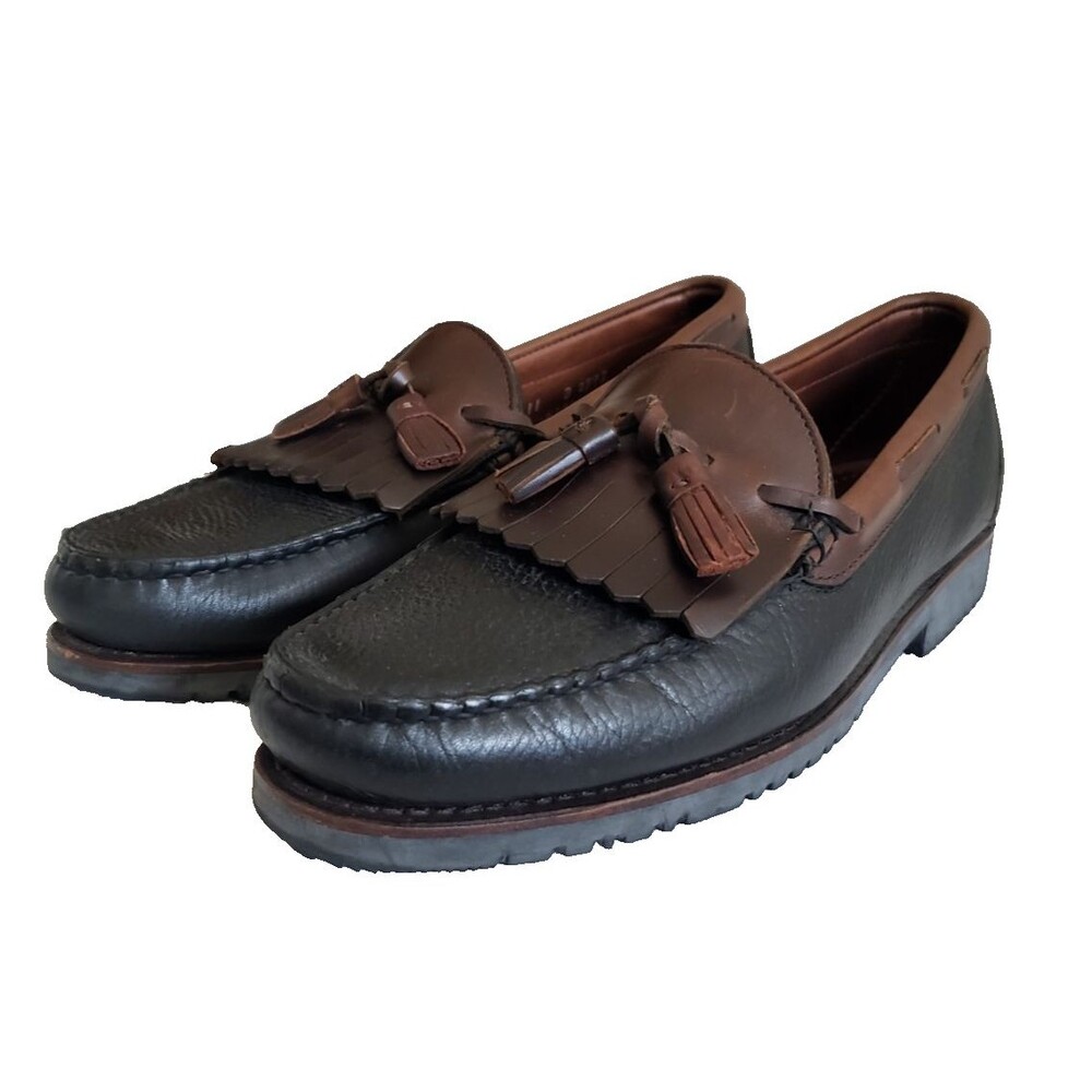 Allen Edmonds Loafers Men’s Size 11 D Nashua Tassel Brown Black Pebble Leather